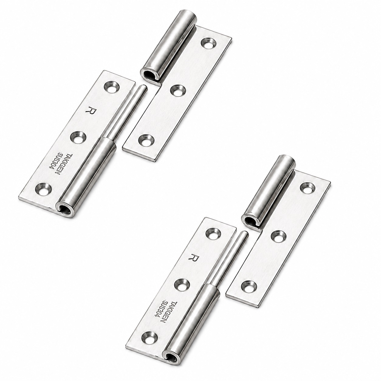 2 piese de balama de ecran de înaltă calitate, B-1004-1-R, înălțime: 75 mm, de la TAKIGEN, capacitate de încărcare: 15 kg (34 lbs), versiune: dreapta. Imaginea produsului