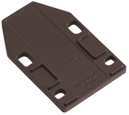 Placă distanțieră 4 piese, din poliacetal, suprafață: maro, 70 mm (2-3/4"), ML-120-DP4-BR. Placă de compensare pentru zăvoare magnetice ML-120BR, ML-120W și ML-120BL de la Sugatsune, de Sugatsune / LAMP® (Japonia) - imagine 5