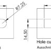 Dispozitiv de fixare de înaltă calitate cu închidere amortizată și funcție de mâner, fabricat din Zamak, suprafață: alb, finisaj: dreptunghiular, 14.03.045-0. - imagine 5