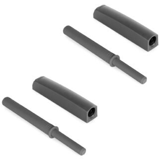 2 bucăți de încuietoare elegantă, cu carcasă de montare, suprafață: gri antracit, versiune: nemagnetică, 1900223. Deschizător stabil de ușă push-to-open pentru uși de mobilier, uși de dulap, clapete și multe altele, de la EMUCA