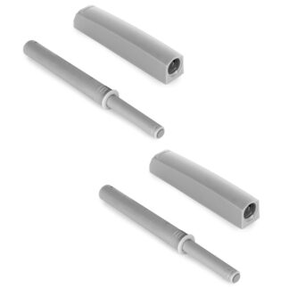 Zăvor elegant cu capsă din 2 piese, cu carcasă de montare, suprafață: gri, design: nemagnetic, 1900221. Deschizător stabil de ușă push-to-open pentru uși de mobilier, uși de dulap, clapete și multe altele, de la EMUCA