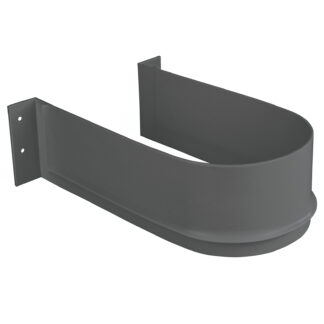 Decupaj de sifon curbat, din plastic, suprafață: gri antracit, 3044423. Protecție sifon pentru toaletă, dulap de bucătărie, dulap de baie, sifon, scurgere și multe altele, de la EMUCA