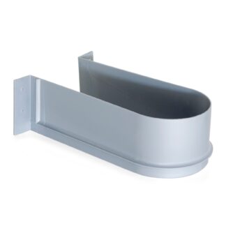 Decupaj de sifon curbat, din plastic, suprafață: gri, 3044421. Protecție sifon pentru unitate de vanitate, dulap de bucătărie, dulap de baie, sifon, scurgere și multe altele, de la EMUCA