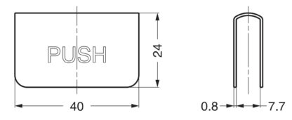 Contraplacă pentru grosimea sticlei de 5 mm (13/64"), din oțel, suprafață: neagră, 40 mm (1-37/64"), K-130B. Omolog pentru ușa dulapului din sticlă, muscarul magnetic și multe altele, de Sugatsune / LAMP® (Japonia) - imagine 2
