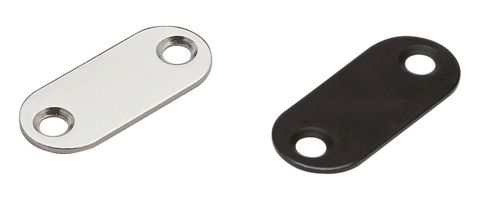 Contraplacă magnetică ovală lungă de 8 bucăți cu 2 găuri înecate, suprafață: neagră, 35 mm (1-3/8"), MC-YN001U-BL. Contraparte magnetică pentru zăvoare magnetice, încuietoare magnetică, ușă de dulap și multe altele, de Sugatsune / LAMP® (Japonia) - imagine 3