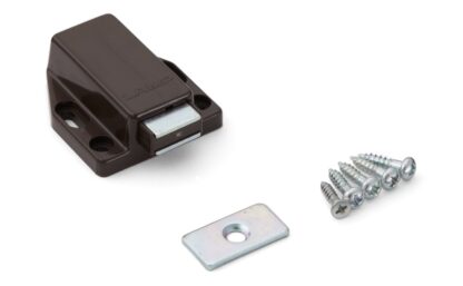 2 bucăți de zăvoare magnetice de înaltă calitate, inclusiv contraplacă, suprafață: maro, 38 mm (1-1/2"), ML-80BR. Deschizător de uși push-to-open pentru uși de mobilier, uși de dulap și multe altele, de Sugatsune / LAMP® (Japonia) - imagine 5