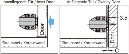 2 bucăți de zăvoare magnetice de înaltă calitate, inclusiv contraplacă, suprafață: maro, 38 mm (1-1/2"), ML-80BR. Deschizător de uși push-to-open pentru uși de mobilier, uși de dulap și multe altele, de Sugatsune / LAMP® (Japonia) - imagine 3