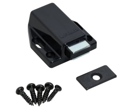 2 bucăți de zăvoare magnetice de înaltă calitate, inclusiv contraplacă, suprafață: neagră, 38 mm (1-1/2"), ML-80BL. Deschizător de uși push-to-open pentru uși de mobilier, uși de dulap și multe altele, de Sugatsune / LAMP® (Japonia) - imagine 5