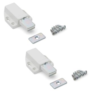 2 bucăți Zăvor magnetic de înaltă calitate, incl. contraplacă ML-80W, 38 mm (1-1/2") de la Sugatsune, alb. Imaginea produsului