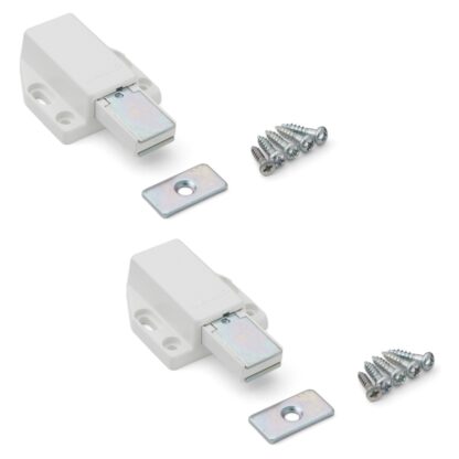 2 bucăți Zăvor magnetic de înaltă calitate, incl. contraplacă ML-80W, 38 mm (1-1/2") de la Sugatsune, alb. Imaginea produsului
