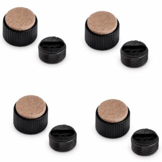 4 piese de reglaj robust pentru mobilier, B573-25-BK, diametru: ⌀25 mm, de la Kojima, capacitate de încărcare: 600 kg (1323 lbs), negru, versiune: cu suport din fetru. Imaginea produsului
