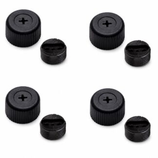 Reglator robust pentru mobilier cu 4 piese, B572-25-BK, diametru: ⌀25 mm, de la Kojima, capacitate de încărcare: 600 kg (1323 lbs), negru, versiune: cu priză Phillips pentru șurubelniță. Imaginea produsului