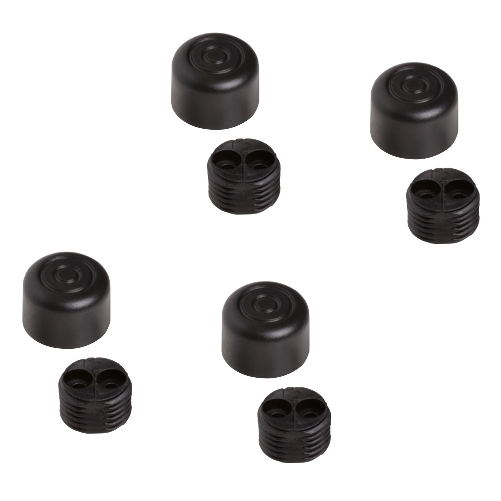 Reglator robust de mobilier cu 4 piese, B571-19-BK, diametru: ⌀19 mm, de la Kojima, capacitate de încărcare: 400 kg (882 lbs), negru, versiune: standard. Imaginea produsului