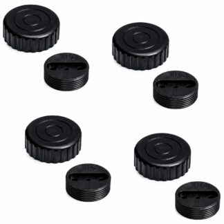 4 piese de reglaj robust pentru mobilier, capacitate de încărcare: 800 kg (1764 lbs), suprafață: neagră, ⌀40 mm (1-37/64"), versiune: standard, B571-40-BK. Picior reglabil pentru picioare de mese, picioare de mobilier, picioare pentru dulapuri și multe altele, de Kojima (Japonia)
