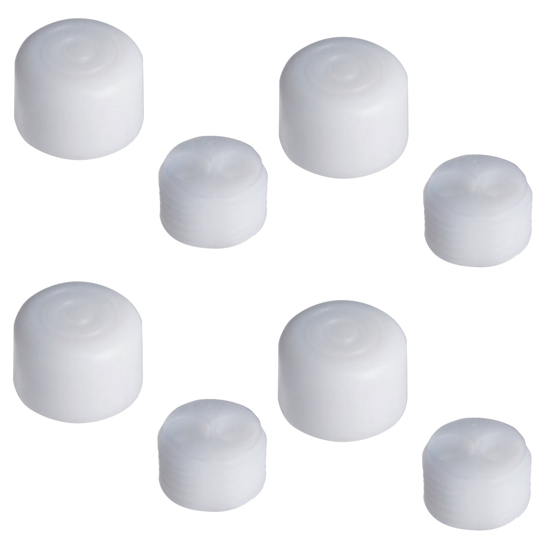 4 piese de reglaj robust pentru mobilier, capacitate de încărcare: 400 kg (882 lbs), suprafață: albă, ⌀19 mm (3/4"), versiune: standard, B571-19-WH. Picior reglabil pentru picioare de mese, picioare de mobilier, picioare pentru dulapuri și multe altele, de Kojima (Japonia)