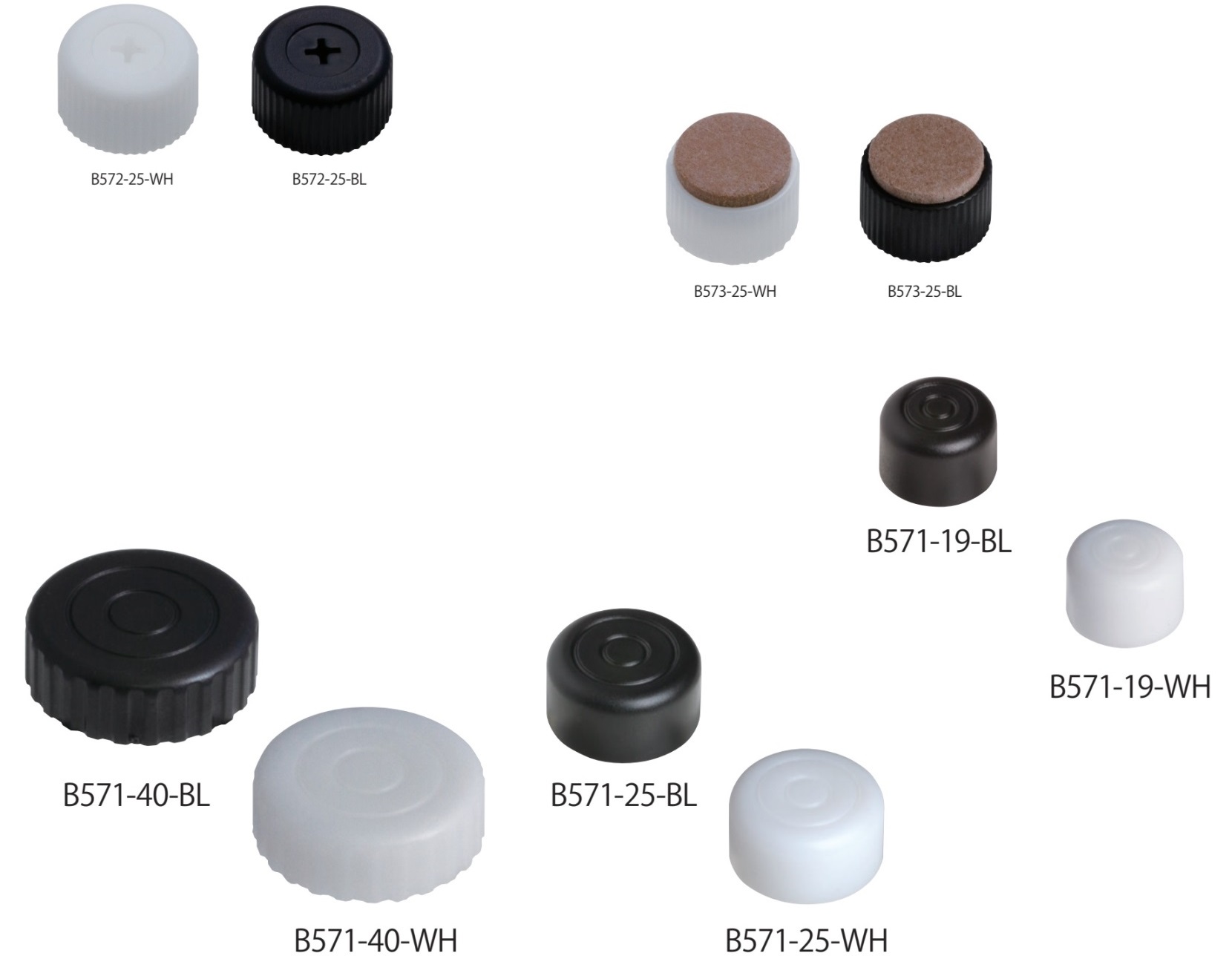 4 piese de reglaj robust pentru mobilier, capacitate de încărcare: 400 kg (882 lbs), suprafață: albă, ⌀19 mm (3/4"), versiune: standard, B571-19-WH. Picior reglabil pentru picioare de mese, picioare de mobilier, picioare pentru dulapuri și multe altele, de Kojima (Japonia) - imagine 4