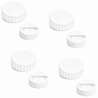 4 piese de reglaj robust pentru mobilier, capacitate de încărcare: 800 kg (1764 lbs), suprafață: albă, ⌀40 mm (1-37/64"), versiune: standard, B571-40-WH. Picior reglabil pentru picioare de mese, picioare de mobilier, picioare pentru dulapuri și multe altele, de Kojima (Japonia)