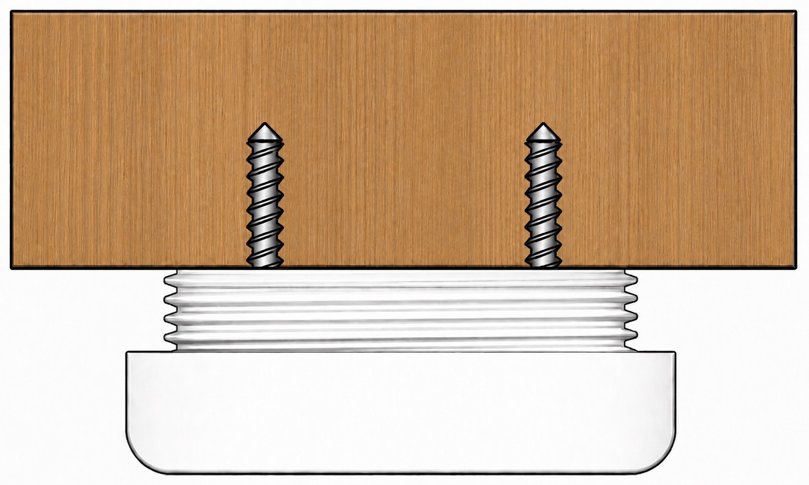 4 piese de reglaj robust pentru mobilier, capacitate de încărcare: 800 kg (1764 lbs), suprafață: albă, ⌀40 mm (1-37/64"), versiune: standard, B571-40-WH. Picior reglabil pentru picioare de mese, picioare de mobilier, picioare pentru dulapuri și multe altele, de Kojima (Japonia) - imagine 3