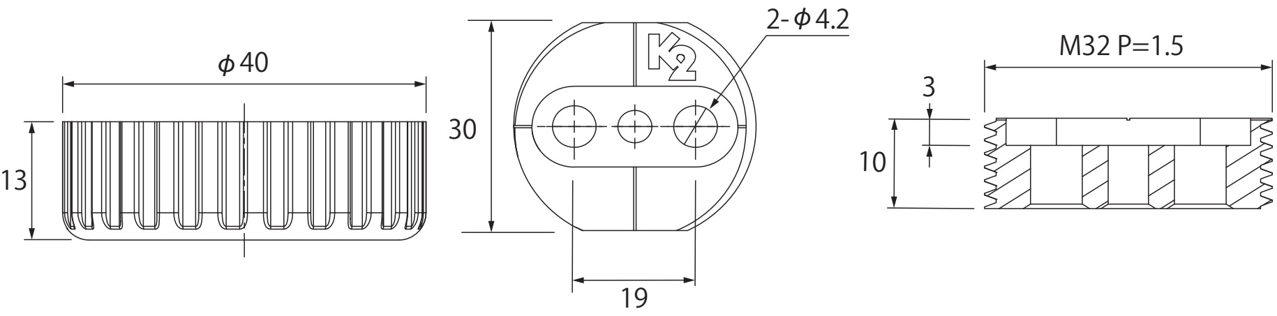 4 piese de reglaj robust pentru mobilier, capacitate de încărcare: 800 kg (1764 lbs), suprafață: albă, ⌀40 mm (1-37/64"), versiune: standard, B571-40-WH. Picior reglabil pentru picioare de mese, picioare de mobilier, picioare pentru dulapuri și multe altele, de Kojima (Japonia) - imagine 2