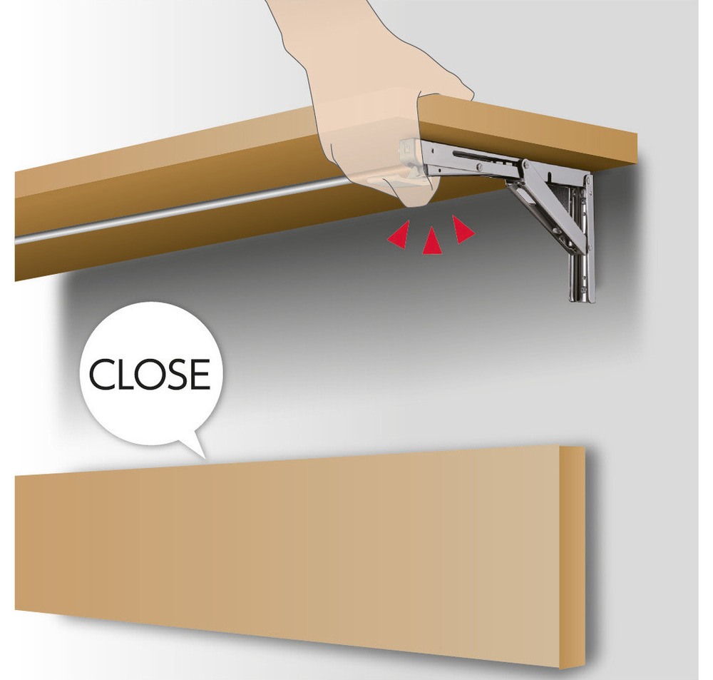 Biela practică, versiune: pentru două console pliabile, EB-907560 și EB-907572. Maneta de conectare cu o singură mână pentru consola pliabilă Robust Soft by ROCA și EB-DA, de la Sugatsune / LAMP® (Japonia) - imagine 2