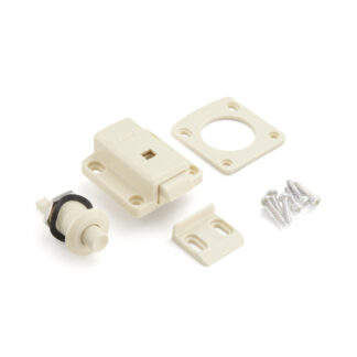 Închidere cu buton pentru uși groase de mobilier de la 22 la 25 mm SL-B251-I de la Sugatsune, Ivory. Imaginea produsului