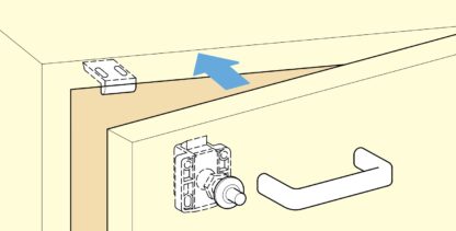 Închidere cu buton pentru uși groase de mobilier de la 22 la 25 mm, suprafață: fildeș, SL-B251-I. Push-Latch pentru conversie RV, interior iaht, mobilier rulotă și multe altele, de Sugatsune / LAMP® (Japonia) - imagine 5