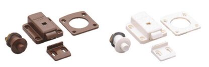 Închidere cu buton pentru grosimea ușii de la 18 la 21 mm, suprafață: maro, SL-B211-BR. Push-Latch pentru conversie RV, interior iaht, mobilier rulotă și multe altele, de Sugatsune / LAMP® (Japonia) - imagine 5
