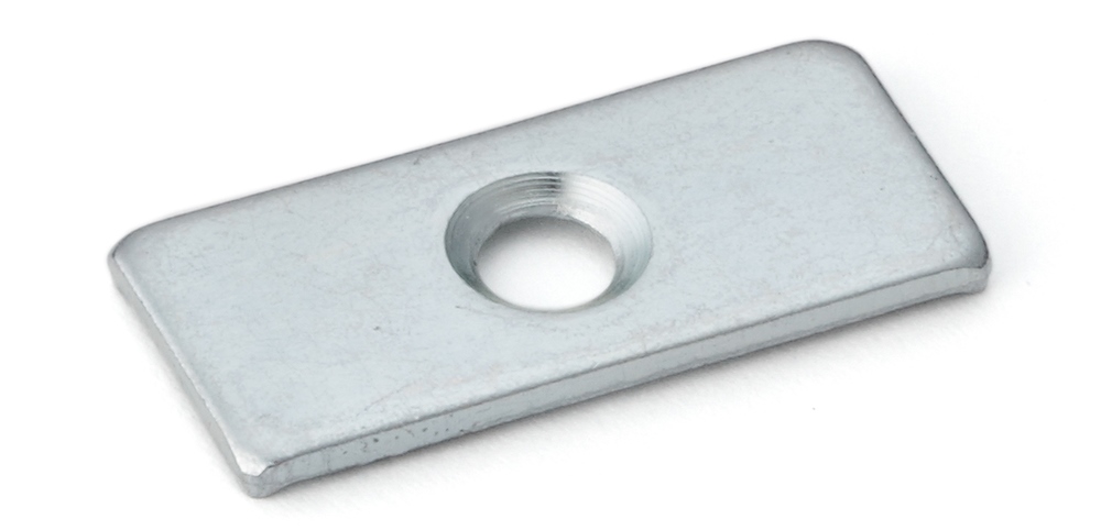 8 piese de placă magnetică dreptunghiulară cu orificiu înfundat, suprafață: cromat de zinc, 26 mm (1-1/32"), SP0207. Echivalent magnetic pentru încuietori magnetice, încuietoare magnetice, ușă de dulap și multe altele, de la Sugatsune / LAMP® (Japonia) - imagine 3