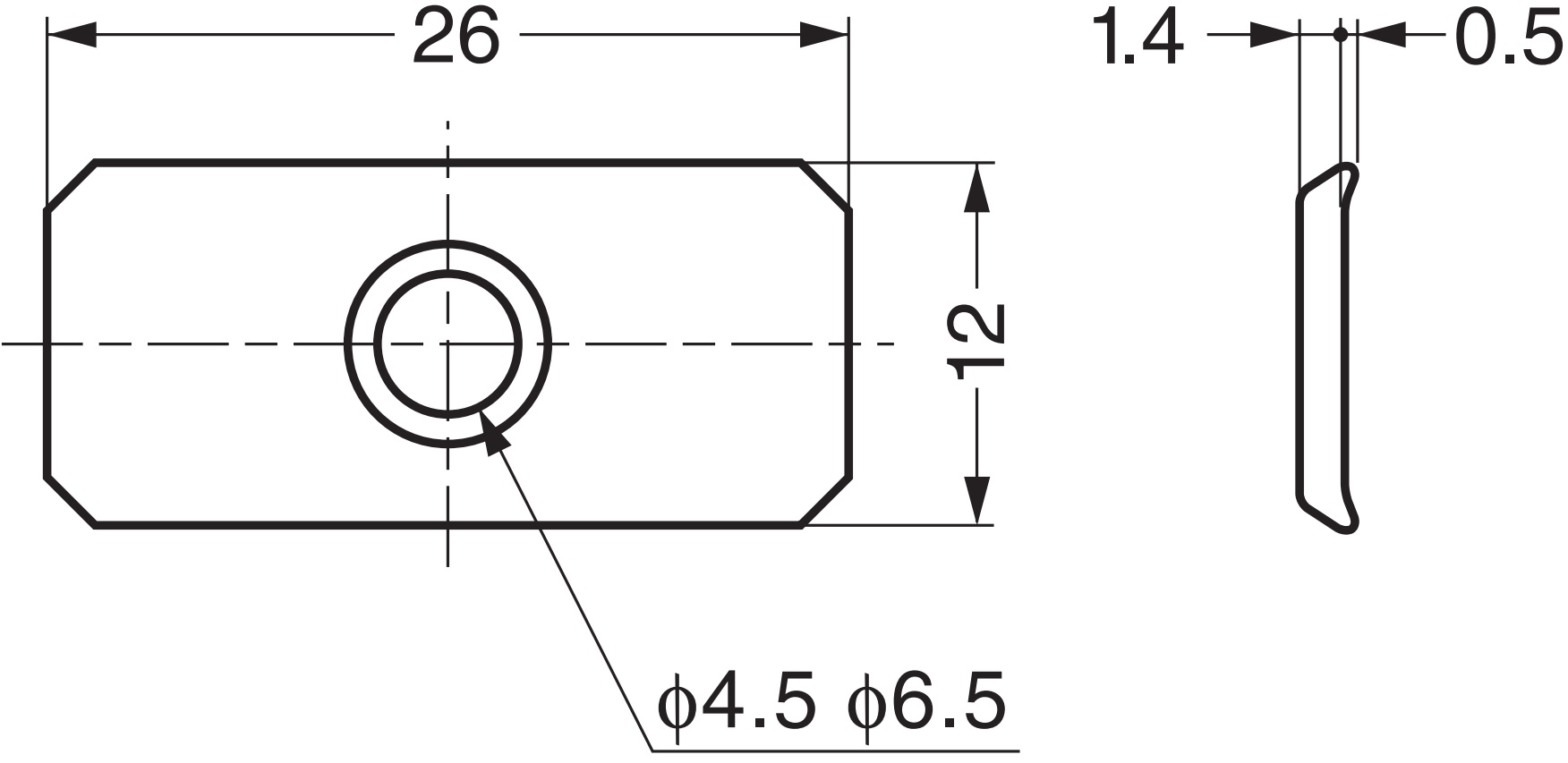 8 piese de placă magnetică dreptunghiulară cu orificiu înfundat, suprafață: cromat de zinc, 26 mm (1-1/32"), SP0207. Echivalent magnetic pentru încuietori magnetice, încuietoare magnetice, ușă de dulap și multe altele, de la Sugatsune / LAMP® (Japonia) - imagine 2