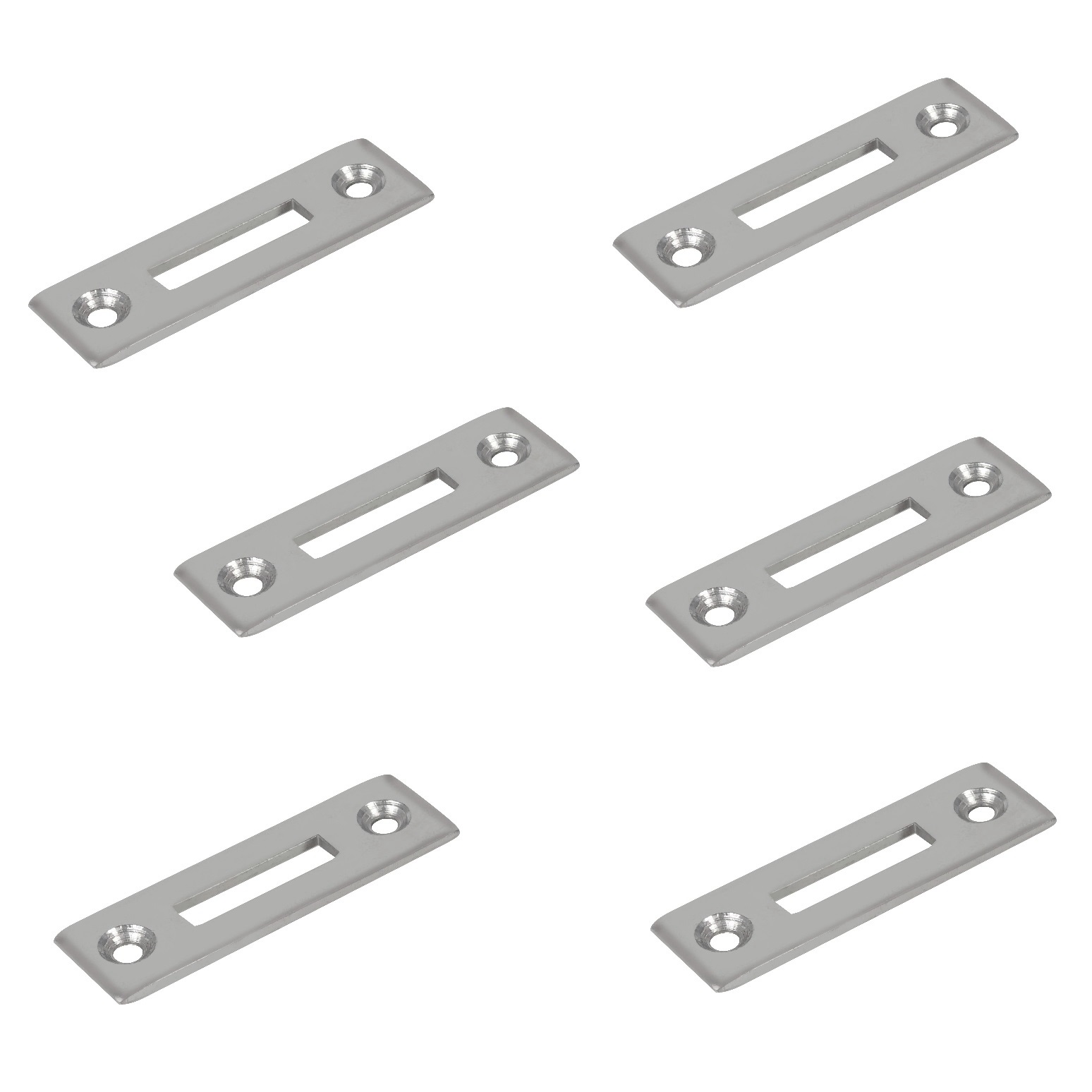 6 piese, placă robustă cu filet, din oțel, suprafață: placată cu nichel, 50 mm (1-31/32"), 14.01.510-1.