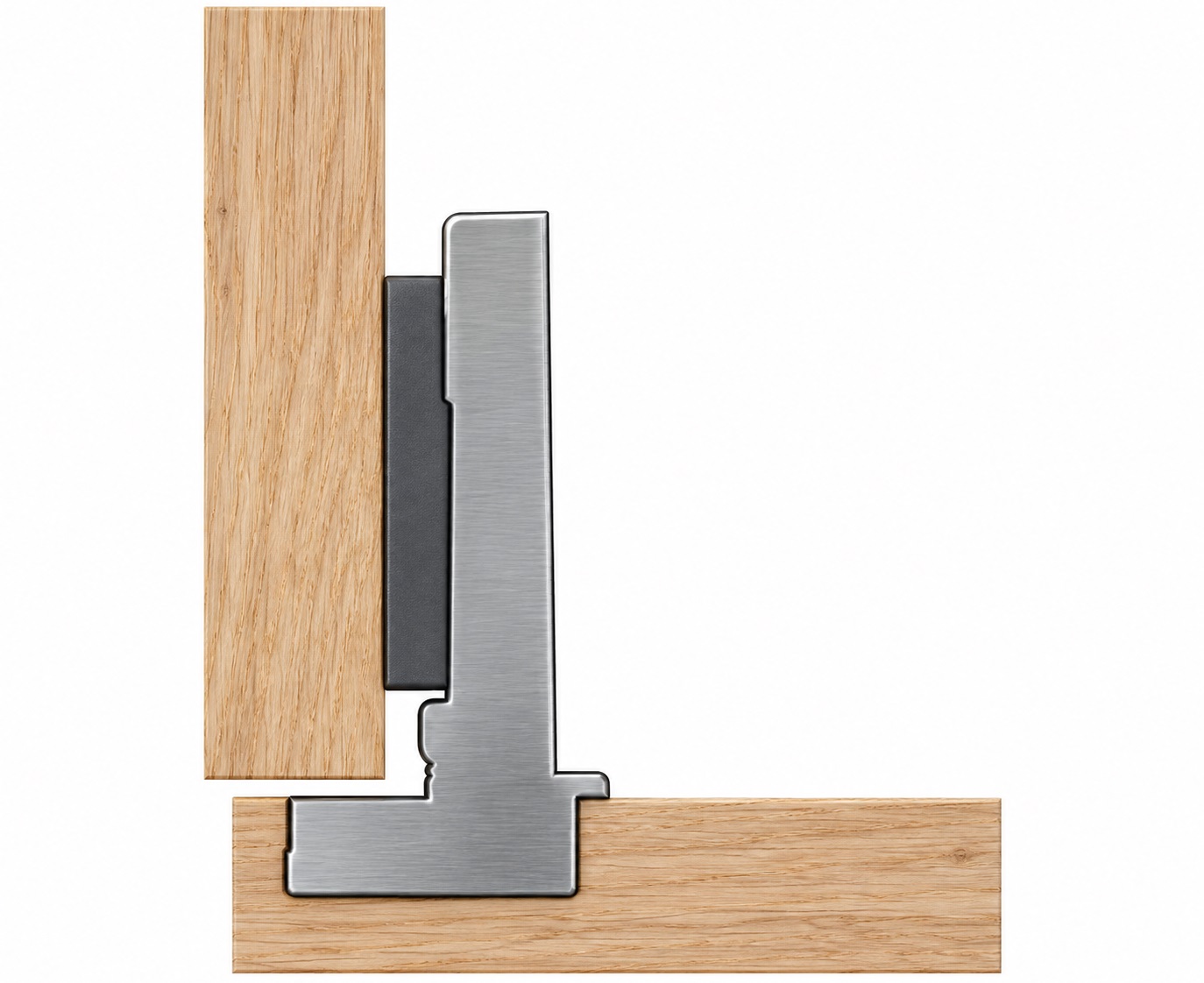 Balama de oală din oțel inoxidabil, suport: complet susținută (prezent), realizată din oțel inoxidabil, design: placă de montare cu distanță de 2 mm, 9289590. balama pentru mobilier din oțel inoxidabil rezistent la coroziune pentru mobilier de exterior și multe altele, de Hettich - imagine 3