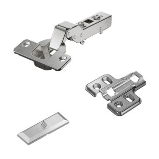 Balama pentru oală din oțel inoxidabil, închidere ușoară, suport: semi-prezent, realizat din oțel inoxidabil, design: placă de montare cu o distanță de 2 mm, 9289592. balama pentru mobilier din oțel inoxidabil rezistent la coroziune pentru mobilier de exterior și multe altele, de Hettich