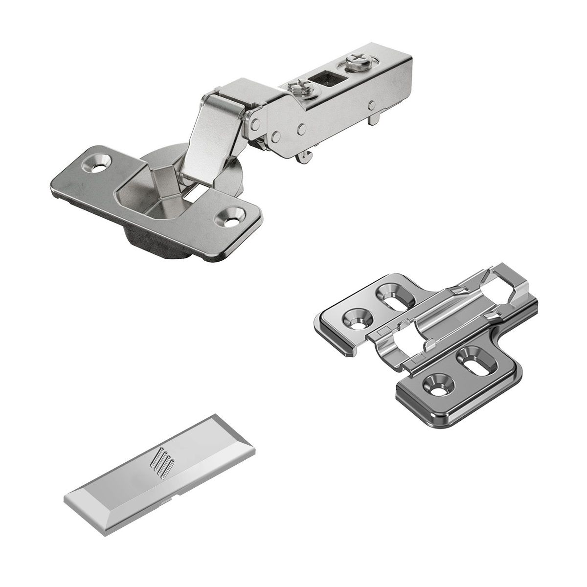 Balama pentru oală din oțel inoxidabil, închidere ușoară, suport: semi-prezent, realizat din oțel inoxidabil, design: placă de montare cu o distanță de 2 mm, 9289592. balama pentru mobilier din oțel inoxidabil rezistent la coroziune pentru mobilier de exterior și multe altele, de Hettich