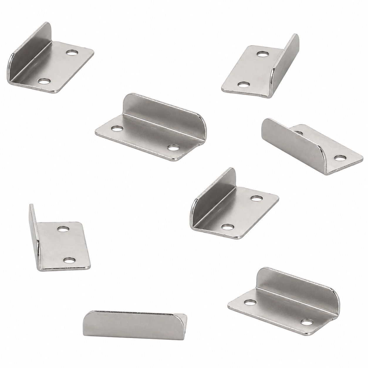 8 piese de suport de blocare de înaltă calitate, realizate din oțel, suprafață: placată cu nichel, 30 mm (1-3/16"), 14.01.064-1. Placă robustă pentru încuietoare pentru mobilier, încuietoare a dulapurilor, încuietoare cu șuruburi, ușă de dulap și multe altele, de la SISO Danemarca