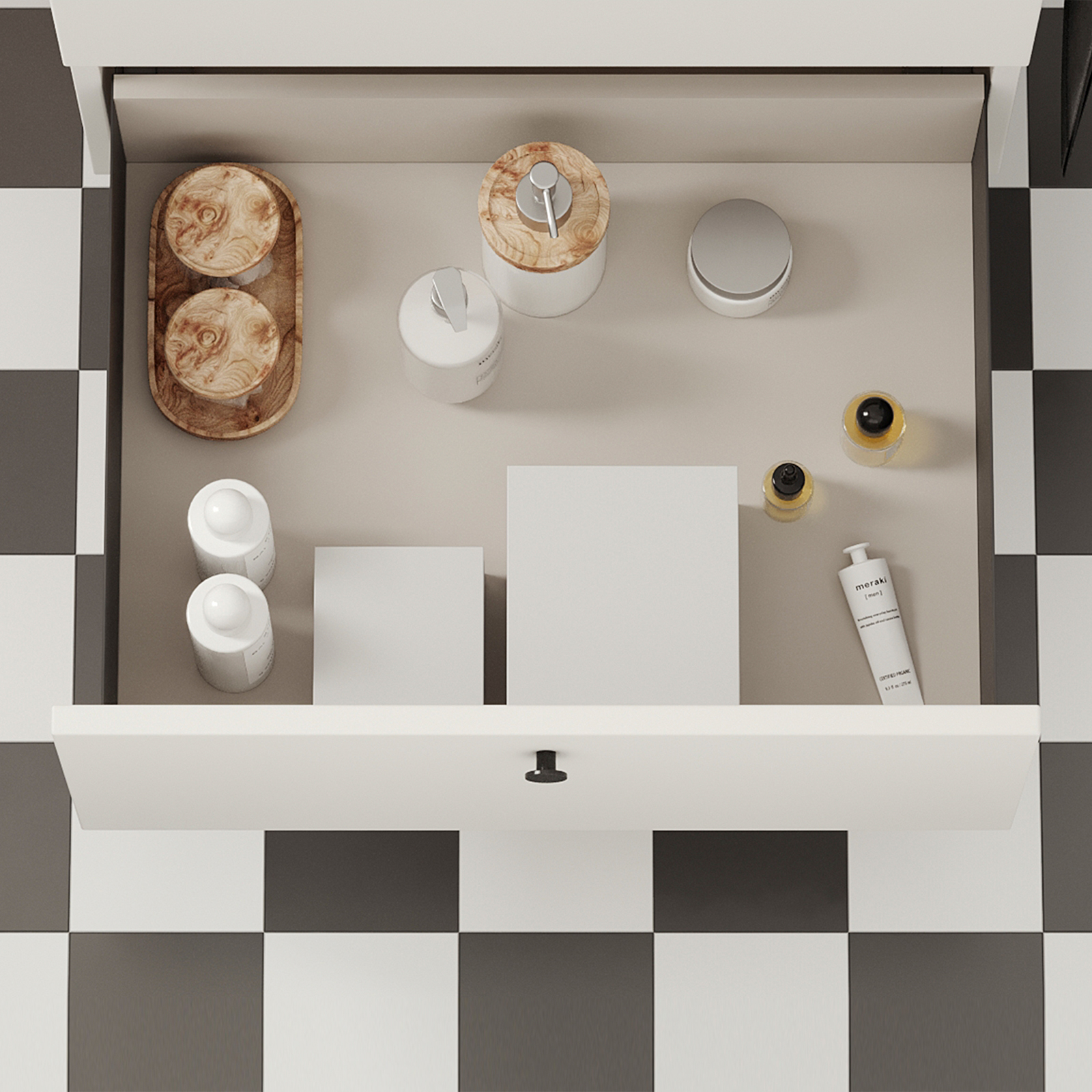 Set de sertare, cu rame extra subțiri, înălțime: 88 mm (3-15/32"), suprafață: gri antracit, 390 mm (15-23/64"), versiune: extensie parțială cu deschidere push-to-open, set de sertare 3275235. pentru mobilier de bucătărie și multe altele, de la EMUCA - imagine 8