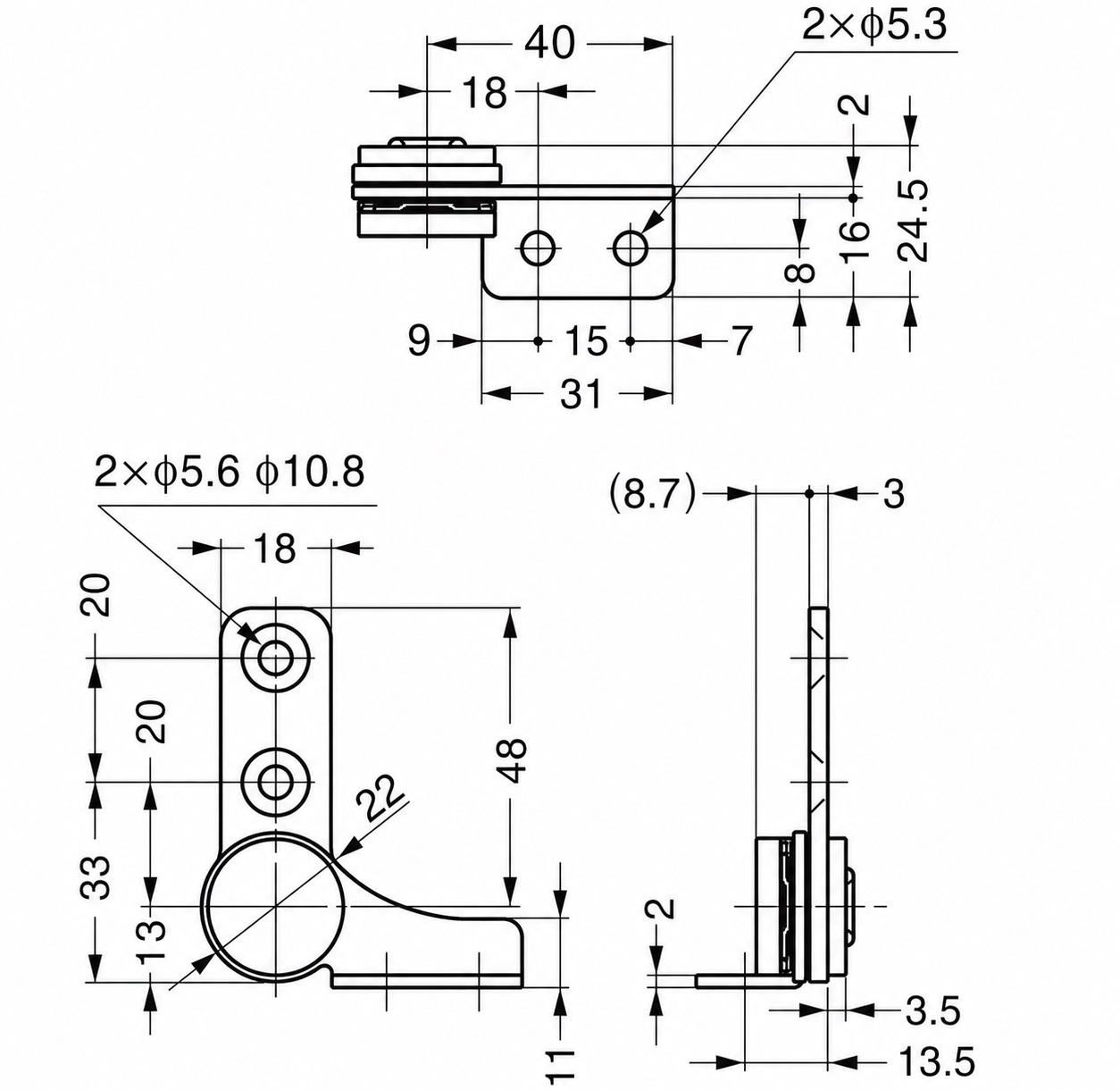 Set de 2 balamale cu frecare (stânga + dreapta), cuplu: 9 N·m, HG-TB45. 2 balamale de frecare de înaltă calitate pentru capace de dispozitive, clapete de mobilier, carcase pentru monitoare și multe altele, de la Sugatsune / LAMP® (Japonia) - imagine 4