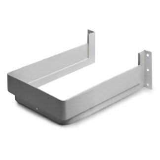 Decupaj pentru sifon de înaltă calitate, din plastic, suprafață: gri, 3011921. Protecție pentru sifon dreptunghiular pentru unitate de vanitate, dulap de bucătărie, dulap de baie, sifon, scurgere și multe altele, de la EMUCA