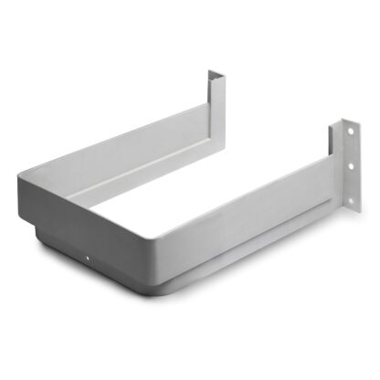 Decupaj pentru sifon de înaltă calitate, din plastic, suprafață: gri, 3011921. Protecție pentru sifon dreptunghiular pentru unitate de vanitate, dulap de bucătărie, dulap de baie, sifon, scurgere și multe altele, de la EMUCA