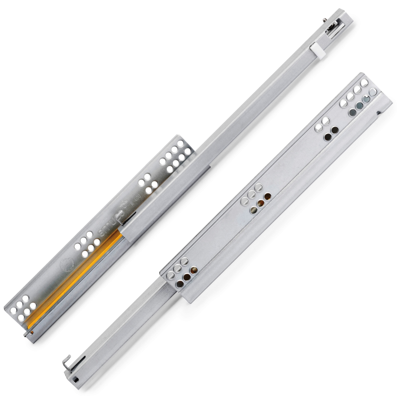 Unterflurführungen, 3019105, 300 mm (11-13/16″), von EMUCA, Tragkraft: 25 kg (56 lbs), Ausführung: Teilauszug mit Soft-Close. Produktbild