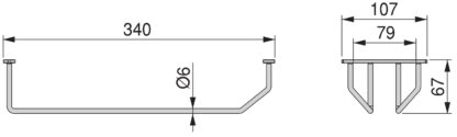 Suport pentru pahare de vin de înaltă calitate, din oțel, suprafață: cromată, 340 mm (13-25/64"), 8938011. Cuier practic pentru pahare de vin, pahare de șampanie, pahare de cocktail, pahare de coniac, pahare și multe altele, de la EMUCA - imagine 3