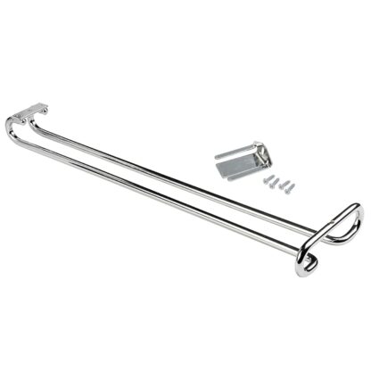 Suport pentru pahare de vin de înaltă calitate, fabricat din oțel, suprafață: cromat, 410 mm (16-9/64"), 8930111. Umăraș practic pentru pahare de vin, pahare de șampanie, pahare de cocktail, pahare de coniac, pahare și multe altele, de la EMUCA